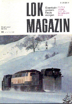 Lok Magazin, 88, Januar/Februar 1978. Eisenbahn gestern, heute, morgen.