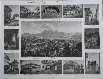 Ansicht der Stadt Luzern und der innern Theile derselben.