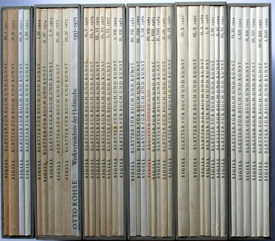 Sigill. Blätter für Buch und Kunst. Konvolut von 38 Heften: