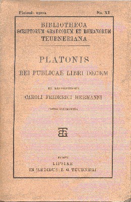 Platonis opera No. XI: Platonis Rei Publicae Libri Decem. Ex …