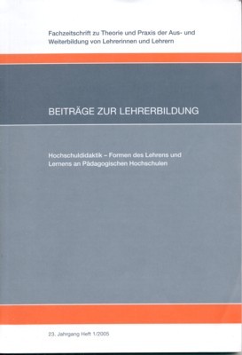 Beiträge zur Lehrerbildung- Organ der Schweizerischen Gesellschaft für Lehrerinnen- und …