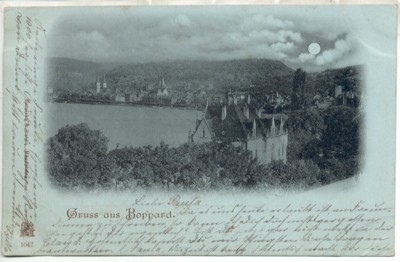 Ansichtskarte Boppard "Bei Mondschein".