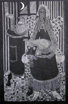 frau grau. moritat von raoul tranchirer, mit vier holzstichen von …