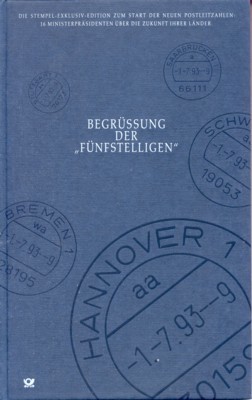 Begrüssung der "Fünfstelligen". Die Stempel-Exklusiv-Edition zum Start der neuen Postleitzahlen …