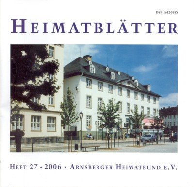 Heimatblätter. Zeitschrift des Arnsberger Heimatbundes.