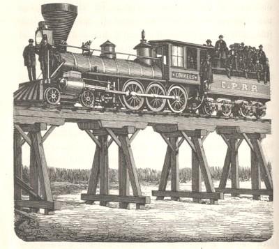 Die Santa Fe- und Südpacificbahn in Nordamerika.