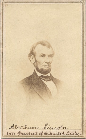 Porträtphoto (carte de visite): Abraham Lincoln, 16. Präsident der USA …