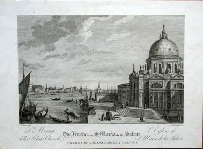 Vedute von Venedig: St. Maria della Salute Church. Die Kirche …