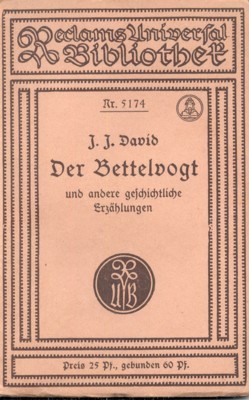 Der Bettelvogt und andere geschichtliche Erzählungen. mit einer Einleitung versehen …