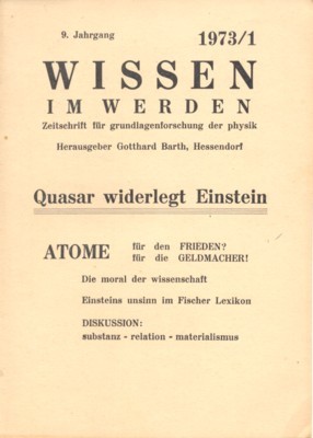 Wissen im Werden. Zeitschrift für grundlagenforschung der Physik.