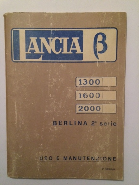 LANCIA BETA BERLINA 2a SERIE USO E MANUTENZIONE