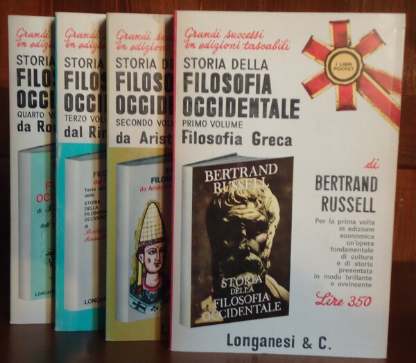 STORIA DELLA FILOSOFIA OCCIDENTALE volumi 1,2,3,4