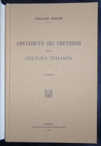 Contributo dei cortonesi alla coltura italiana Anastatica della 2 edizione, …