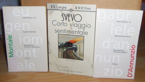 Poesie di Montale- Poesie di D'Annunzio- Corto viaggio sentimentale Svevo …