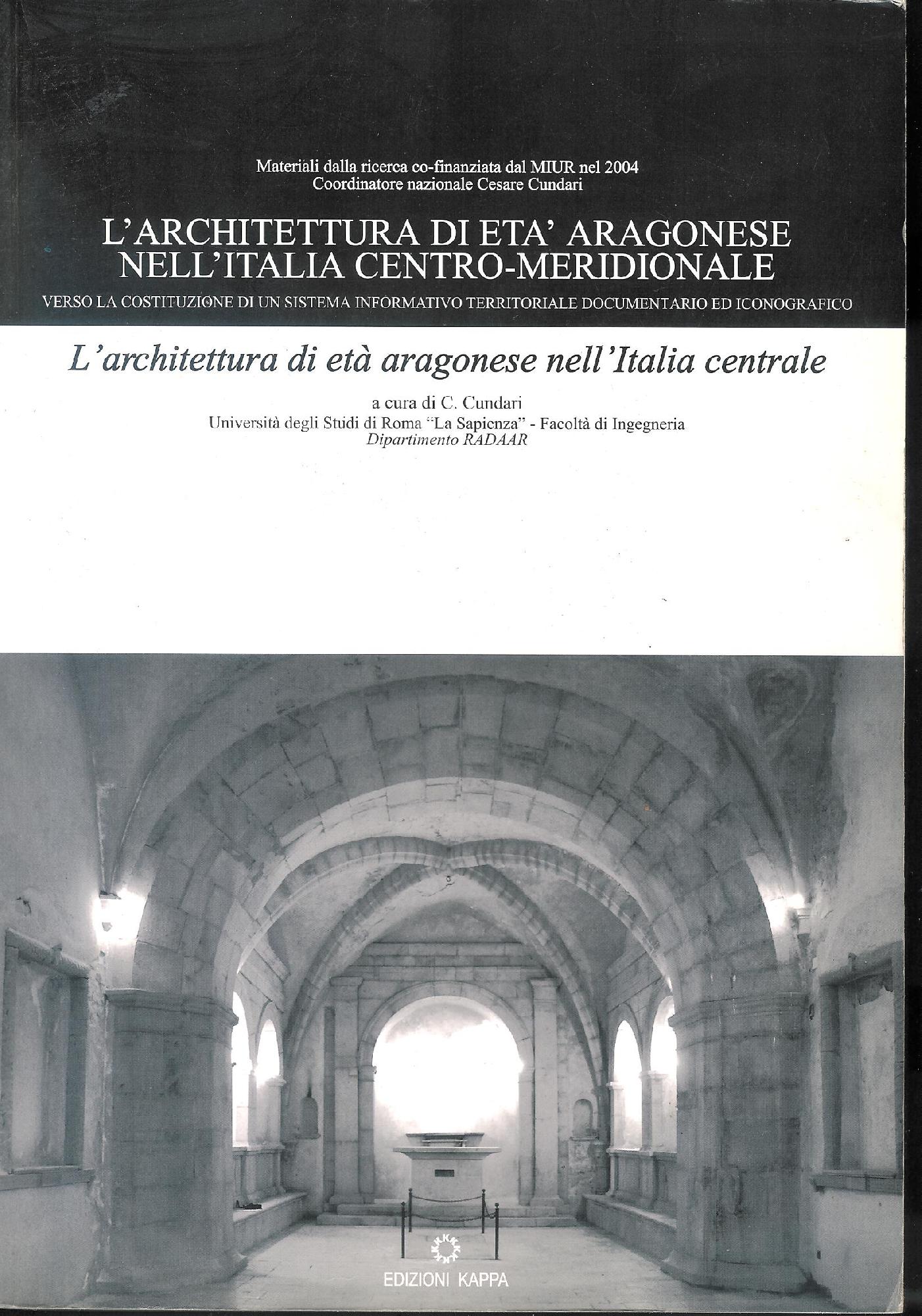 1: L' architettura di età aragonese nell'Italia centrale