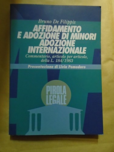 Affidamento e adozione di minori. Adozione internazionale