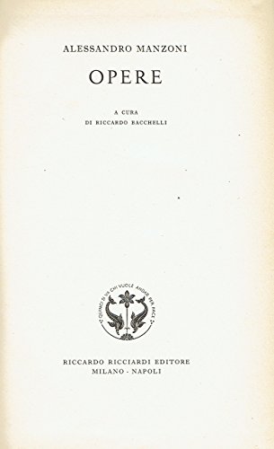 Alessandro Manzoni: Opere