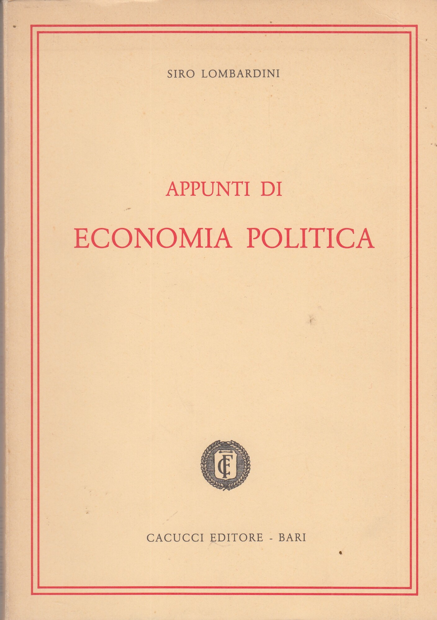 Appunti di economia politica.