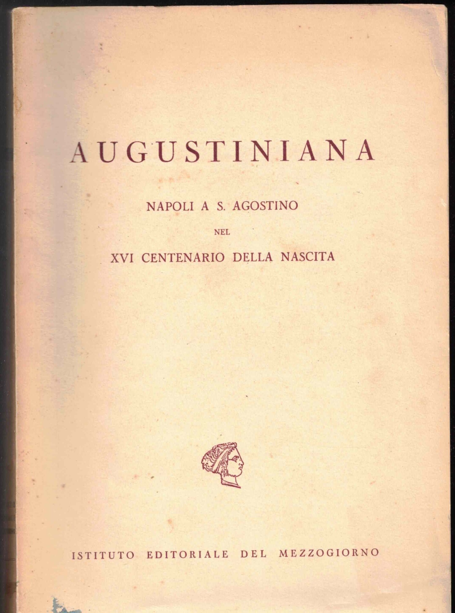 Augustiniana napoli A S. Agostino nel XVI centenario della nascita