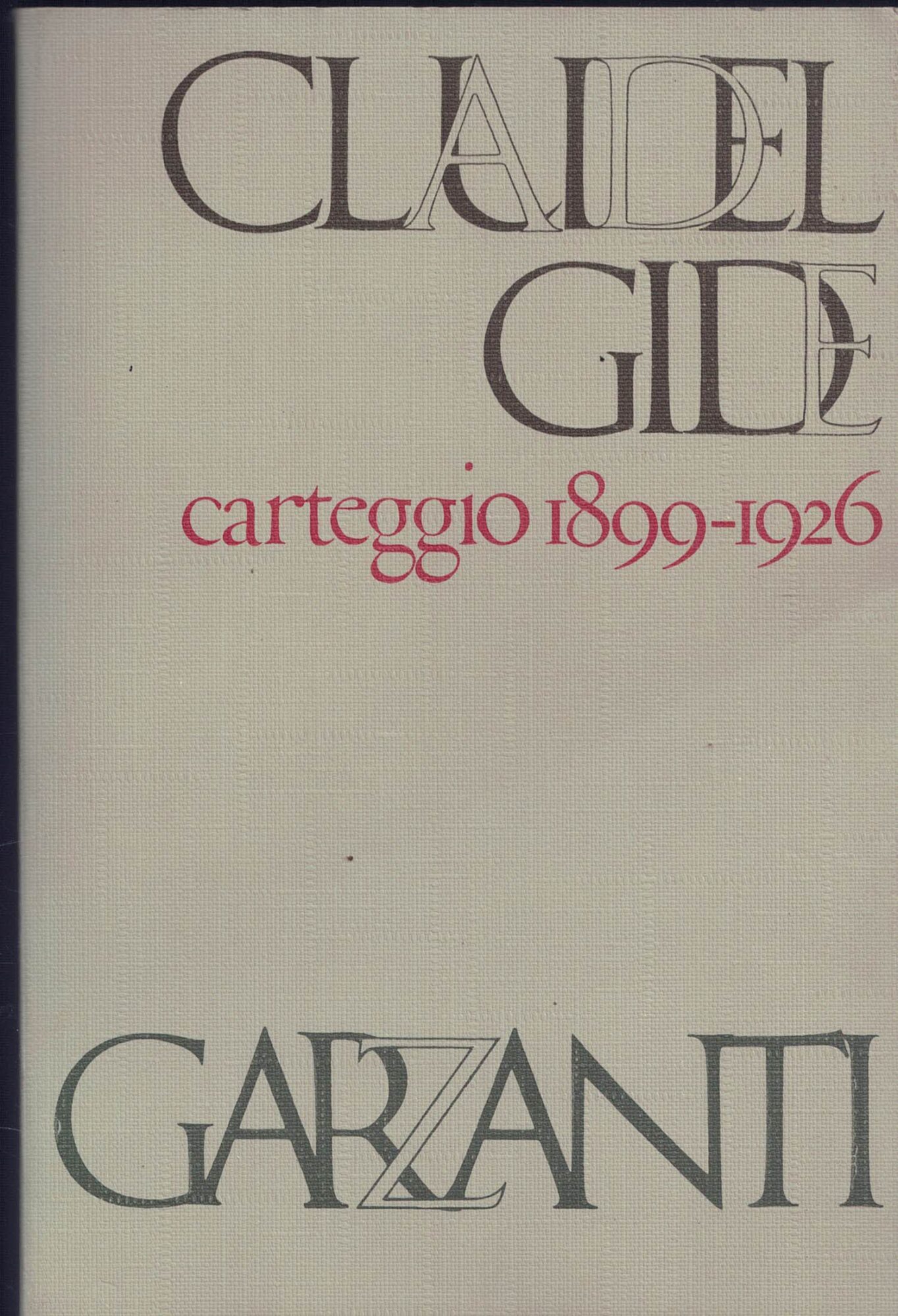 Carteggio, 1899-1926