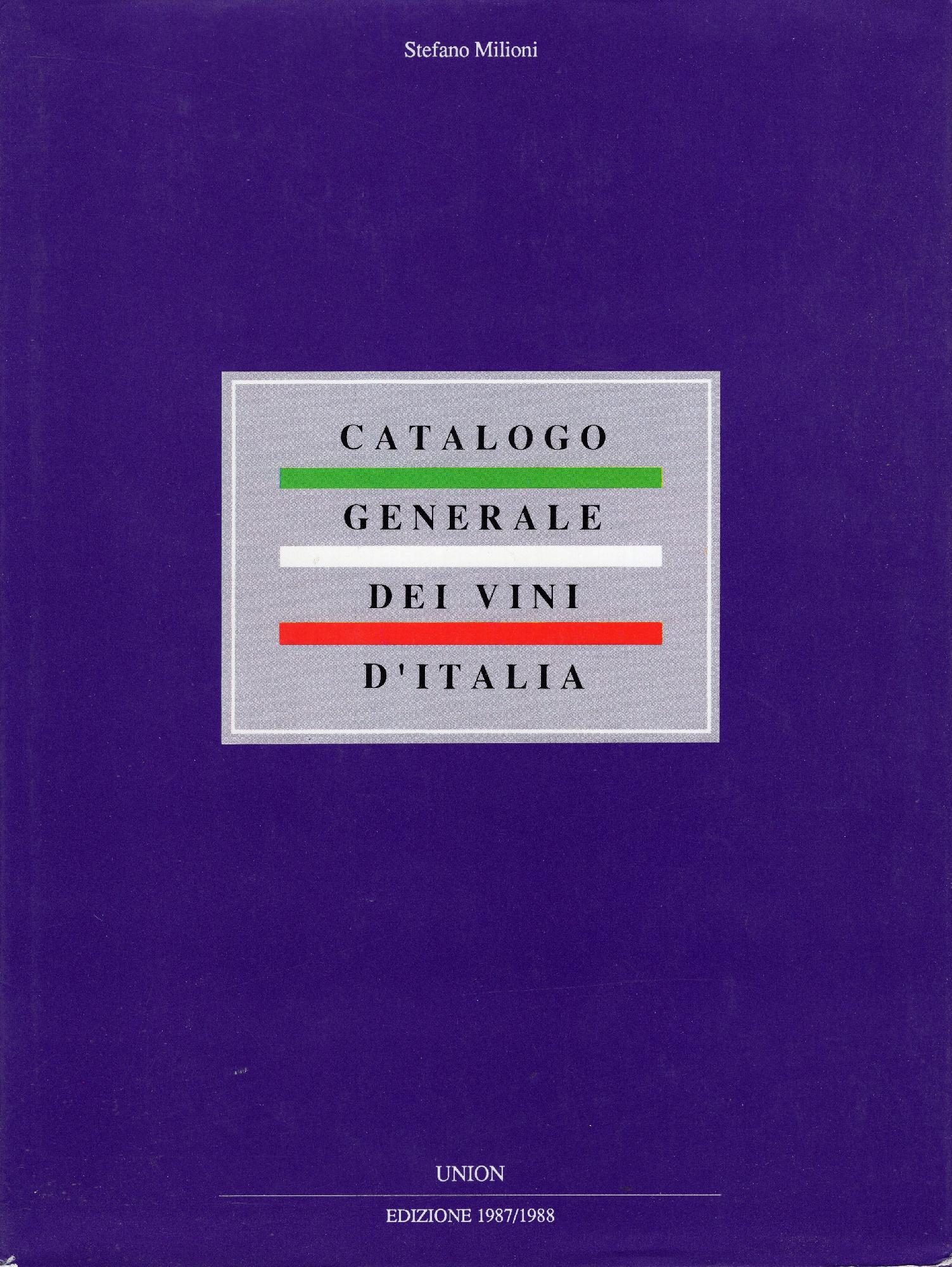 CATALOGO GENERALE DEI VINI D'ITALIA- Edizione 1978\1988