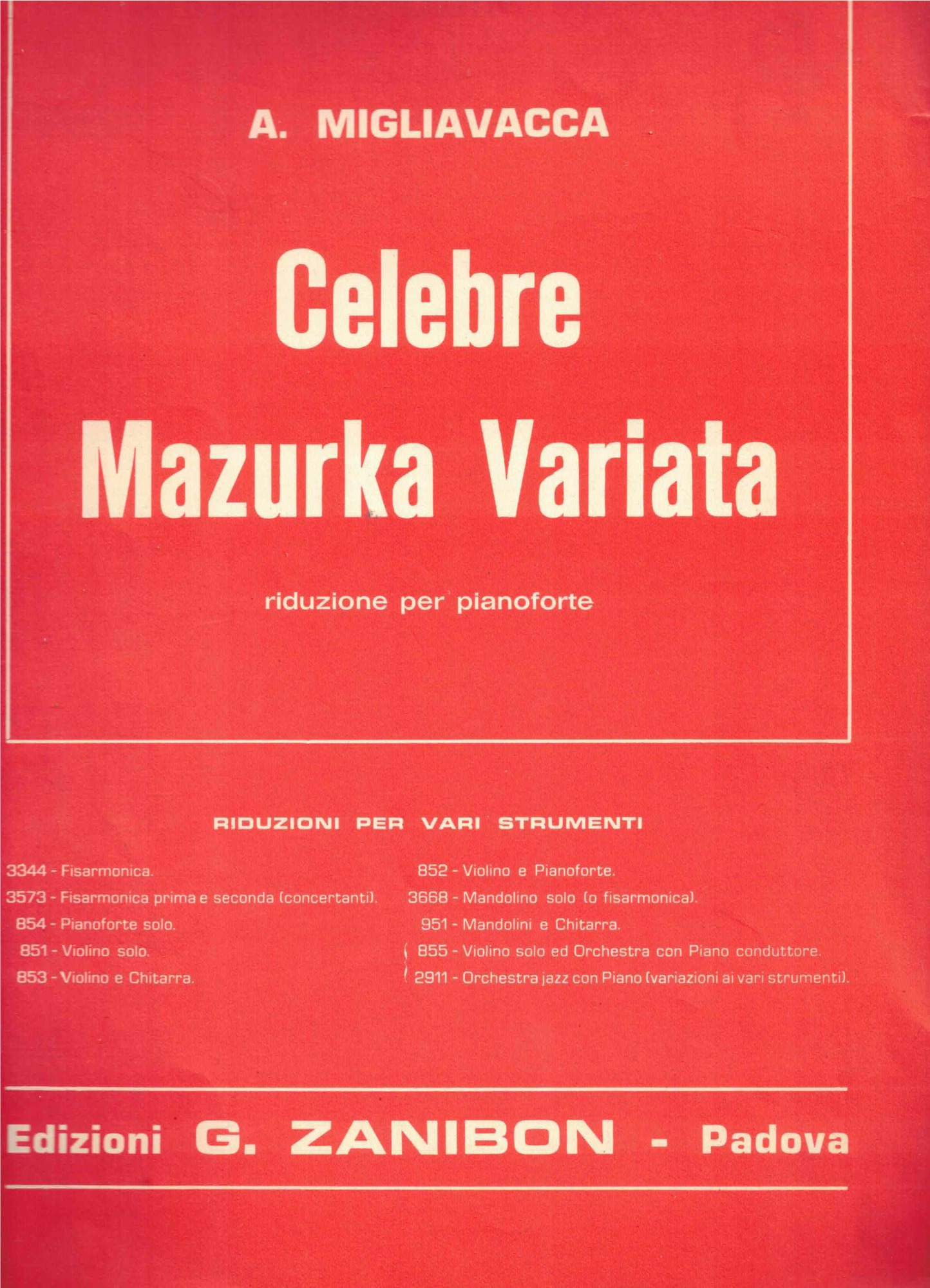 Celebre Mazurka Variata-3 spartiti