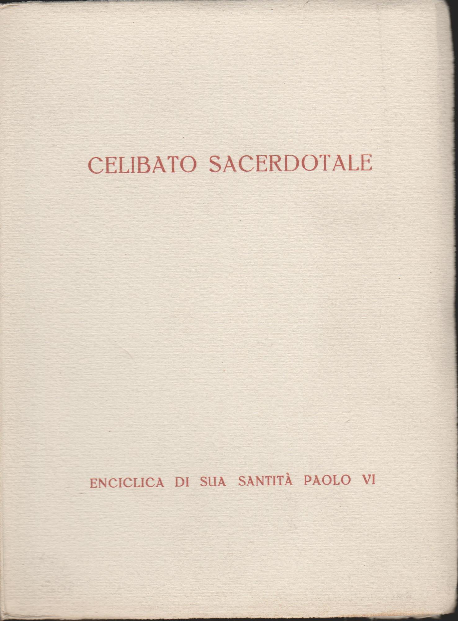 CELIBATO SACERDOTALE