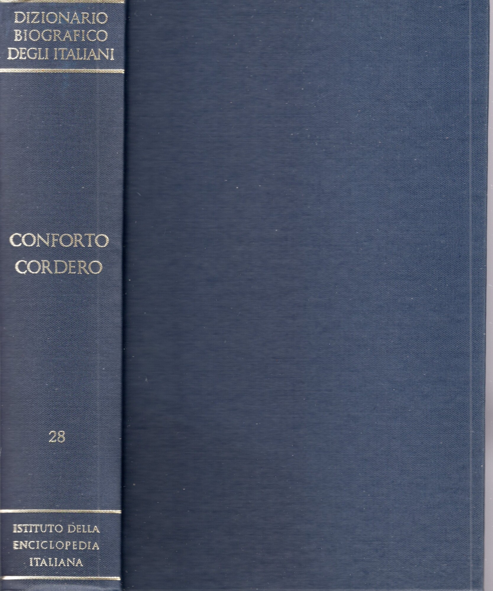 Dizionario biografico degli italiani. VOLUME 28. CONFORTO CORDERO
