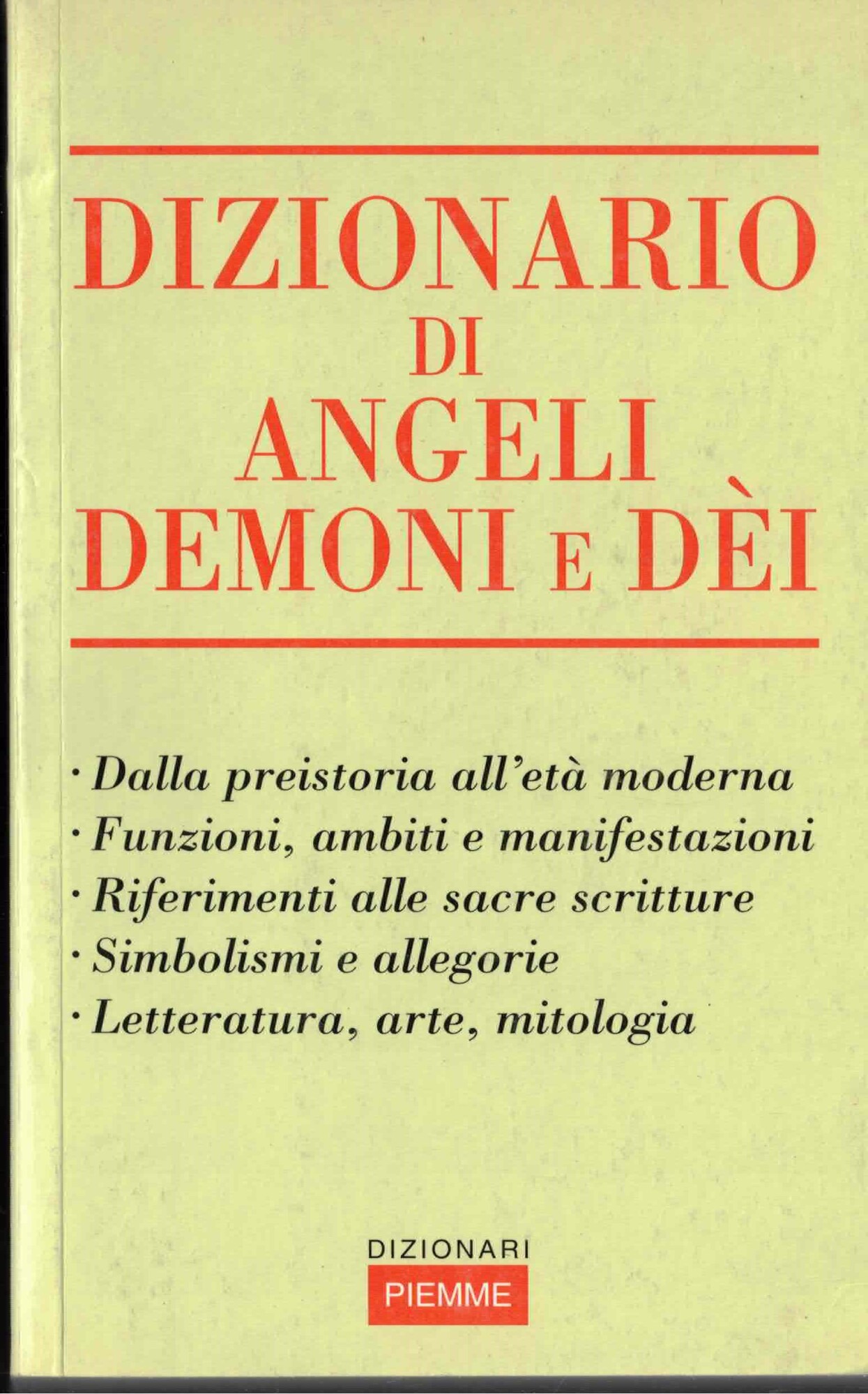 Dizionario di angeli, demoni e dèi
