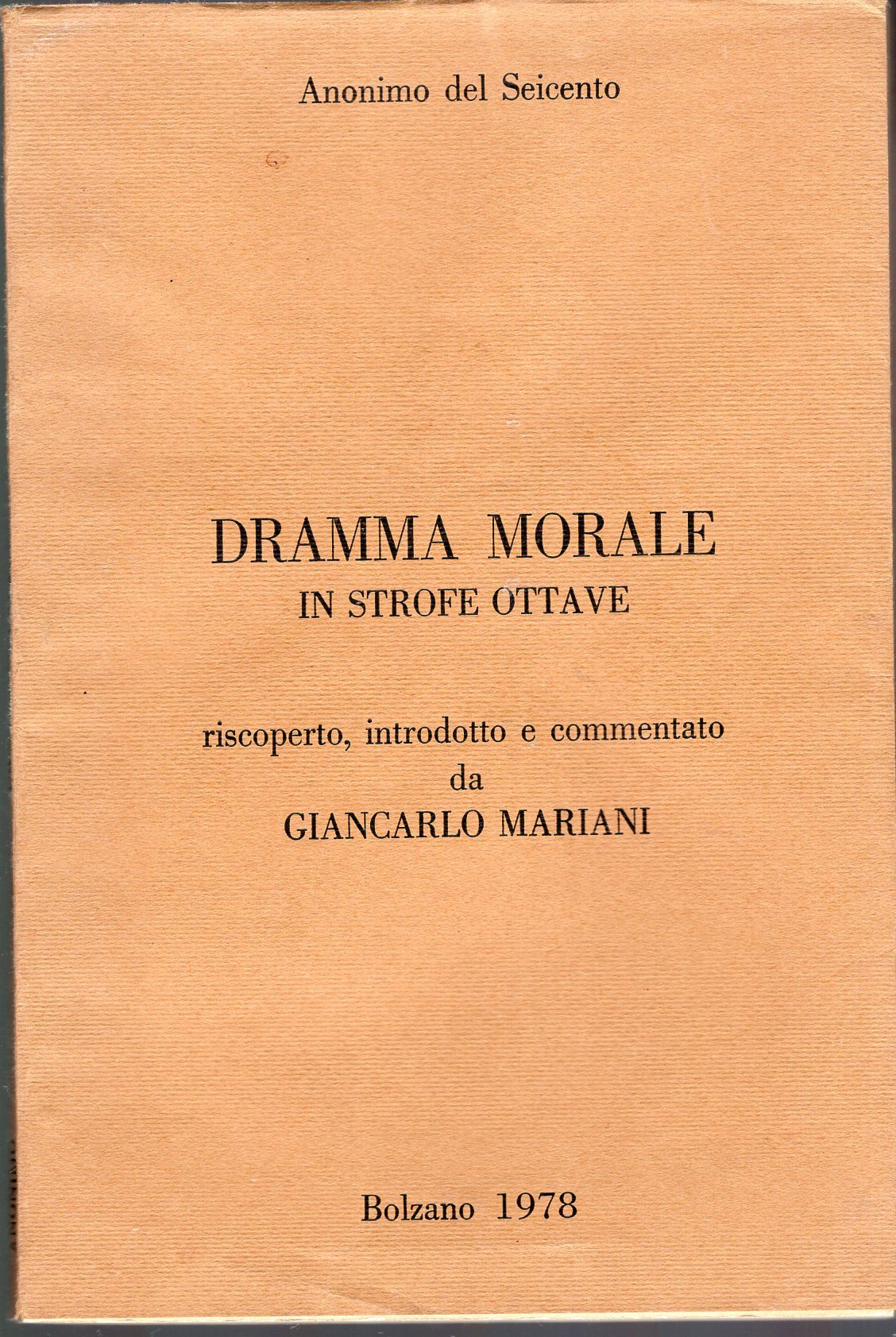 Dramma Morale in strofe ottave