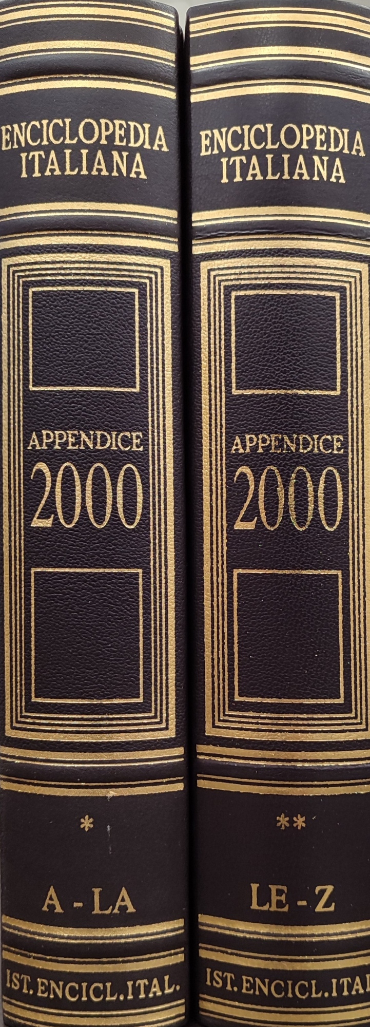 Enciclopedia italiana appendice 2000. 2 volumi A-LA LE-Z