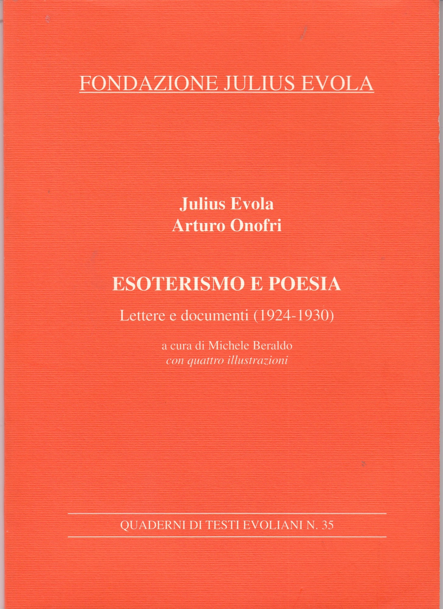 Esoterismo e poesia letere e documenti (1924-1930)