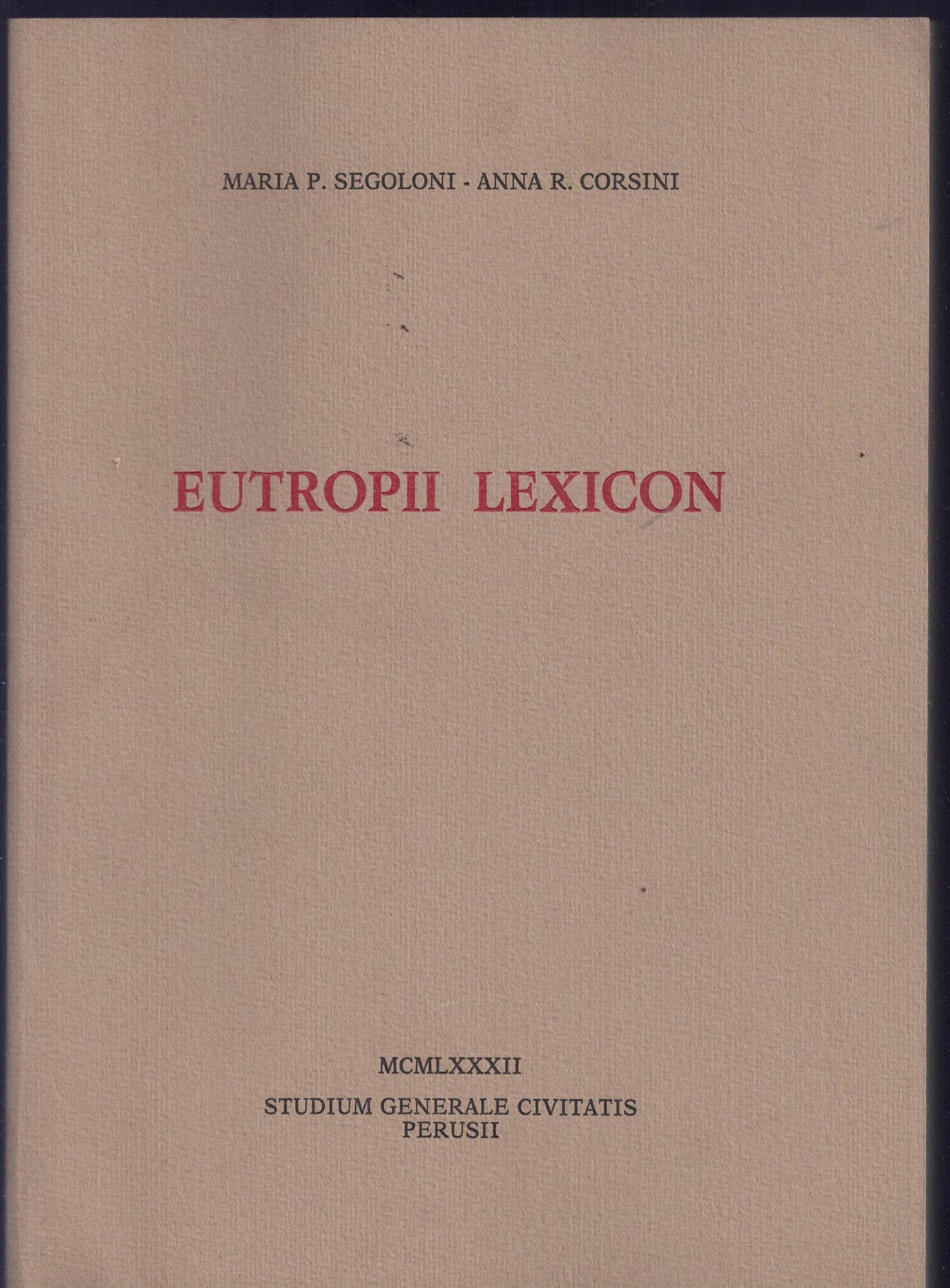 Eutropii Lexicon