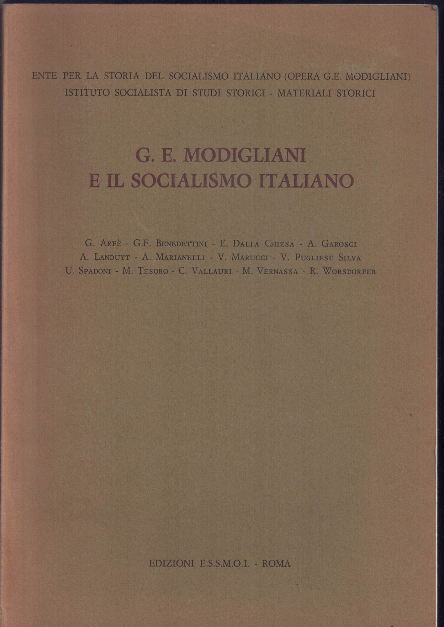G. E. Modigliani e il socialismo italiano