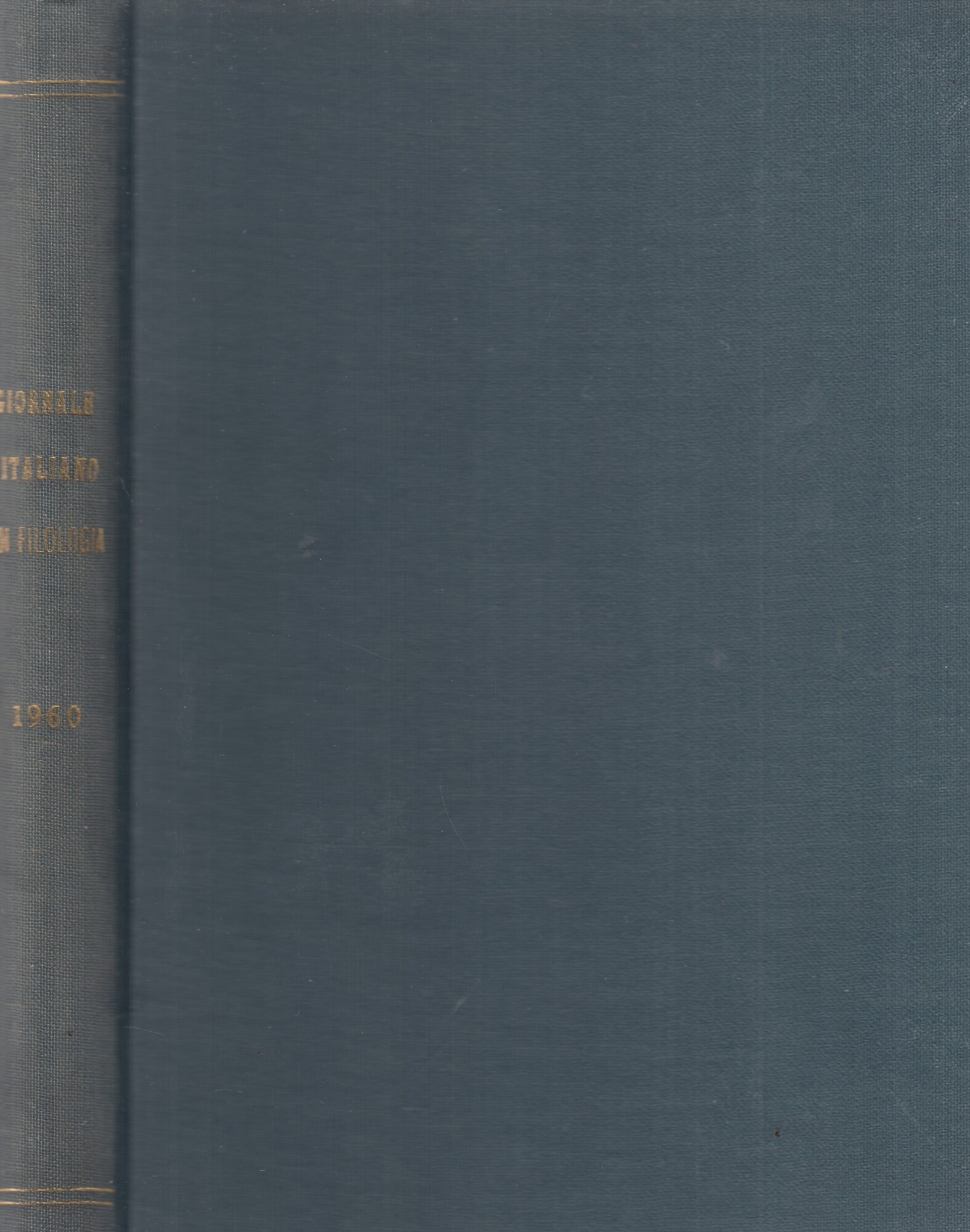 Giornale italiano di filologia. Annata completa rilegata. Anno 1960