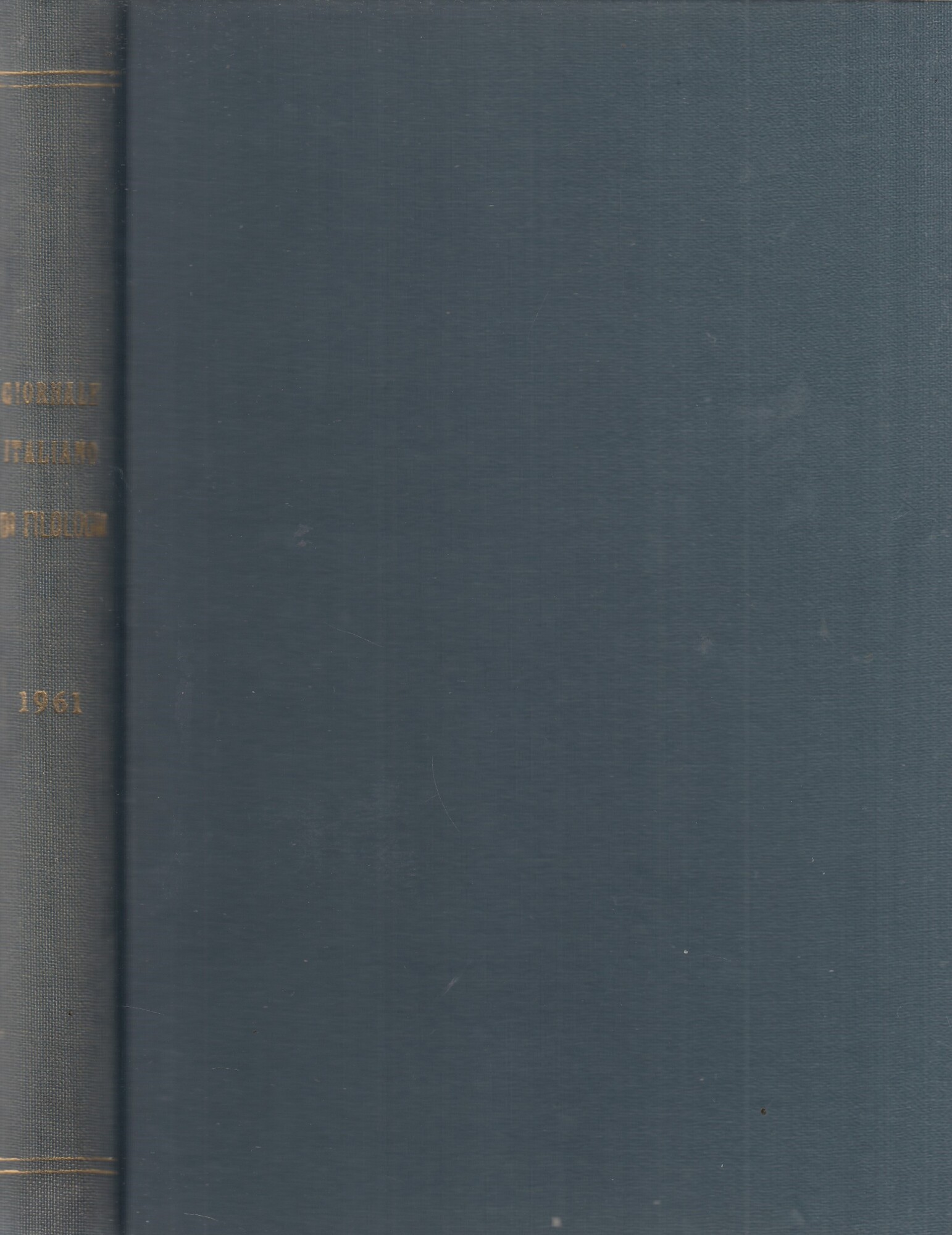 Giornale italiano di filologia. Annata completa rilegata. Anno 1961