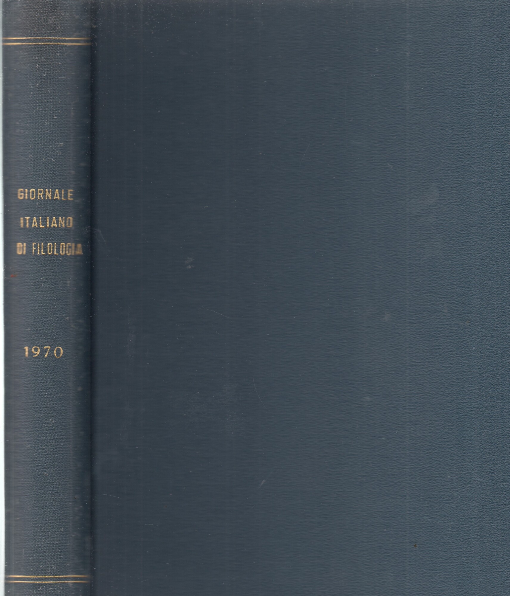 Giornale italiano di filologia. Annata completa rilegata. Anno 1970