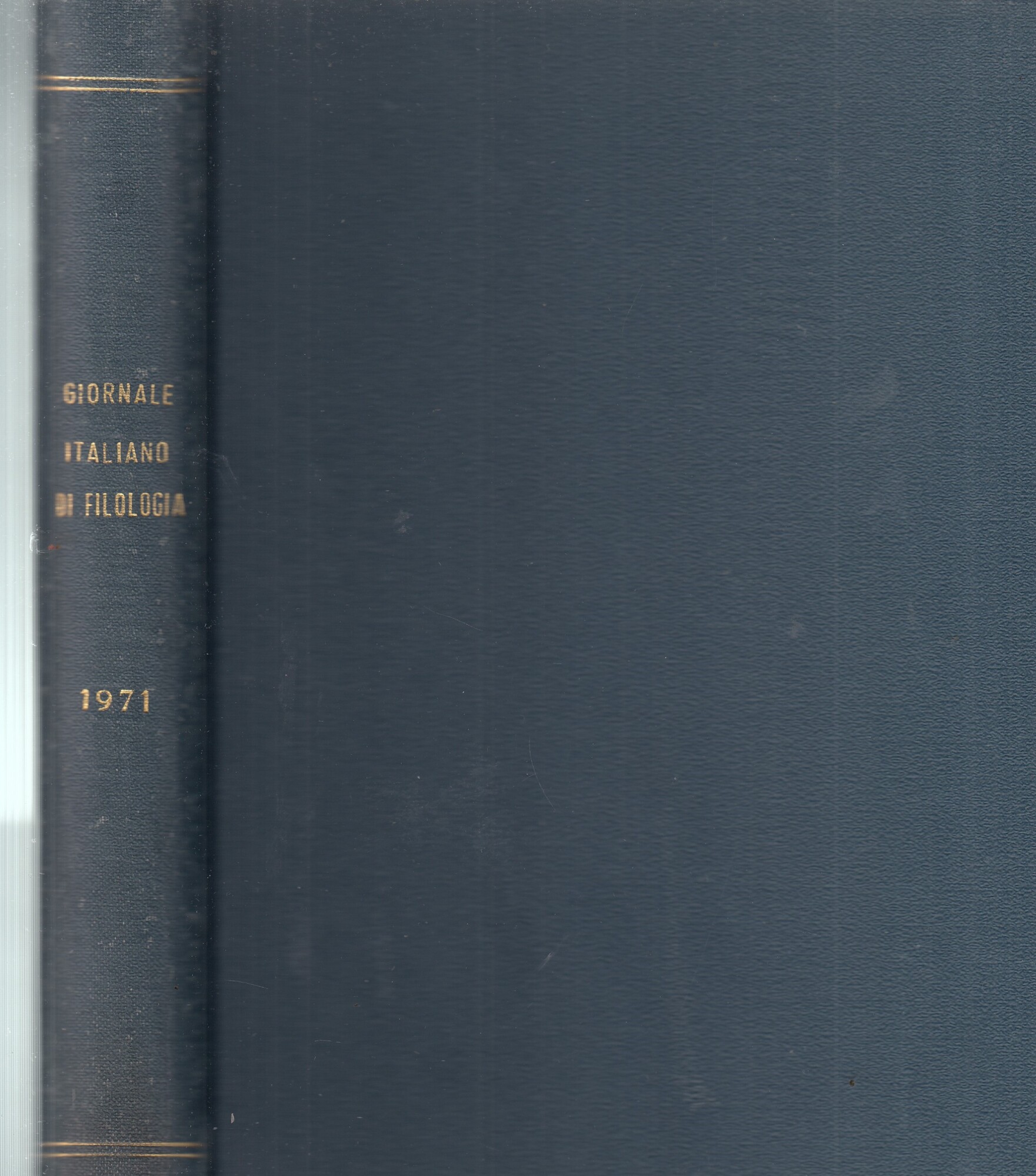 Giornale italiano di filologia. Annata completa rilegata. Anno 1971