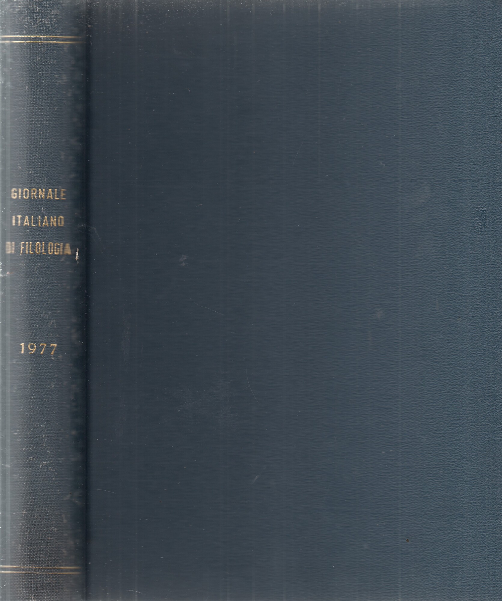 Giornale italiano di filologia. Annata completa rilegata. Anno 1977