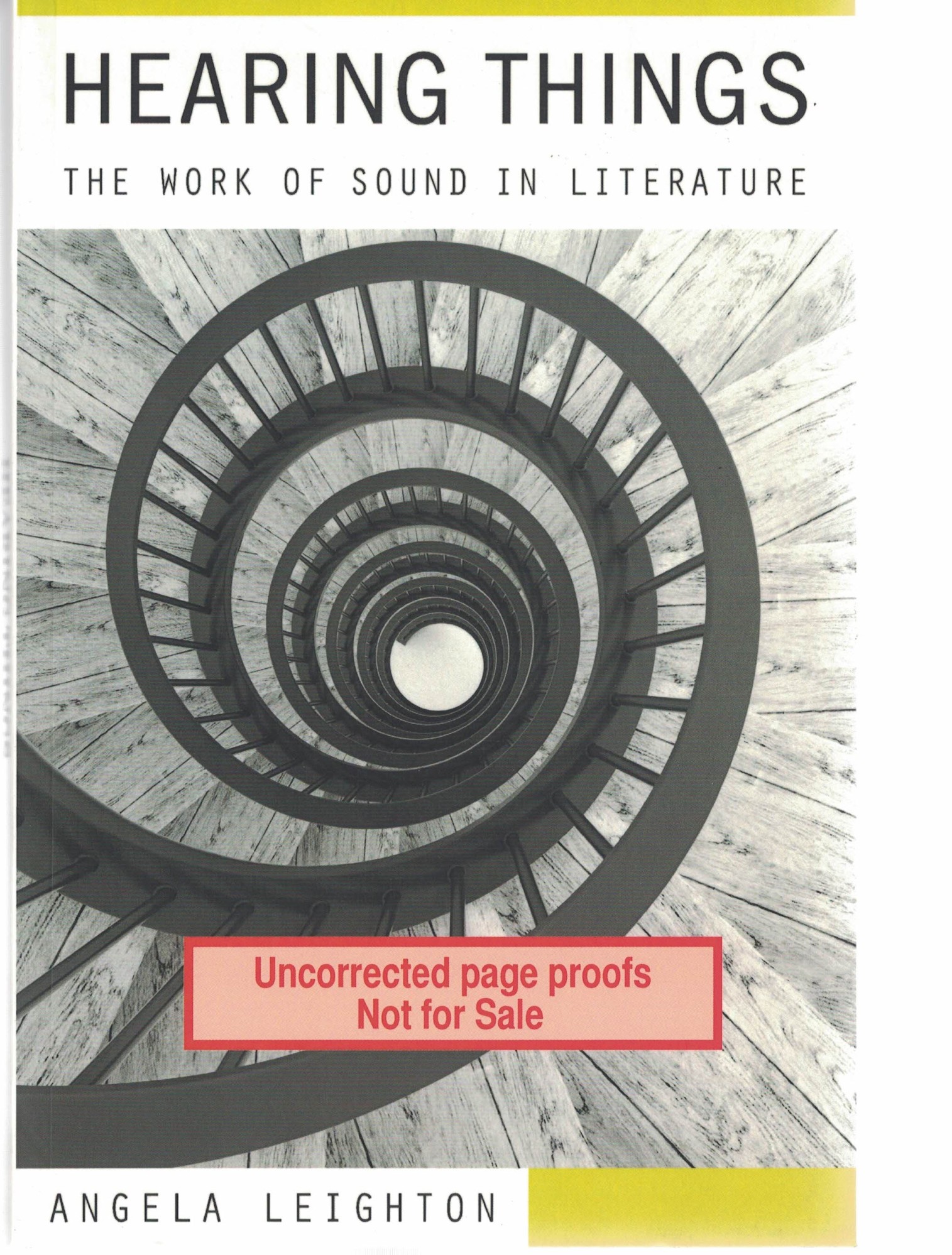 Hearing Things: The Work of Sound in Literature
