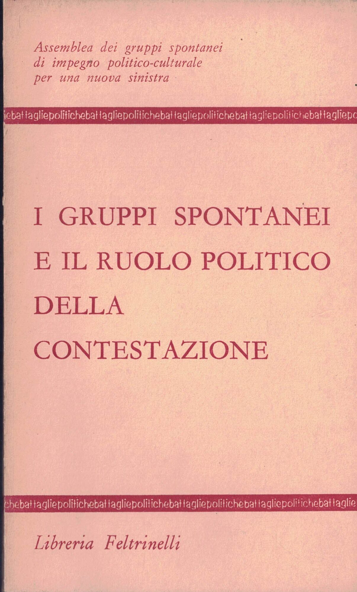 I GRUPPI SPONTANEI E IL RUOLO POLITICO DELLA CONTESTAZIONE.