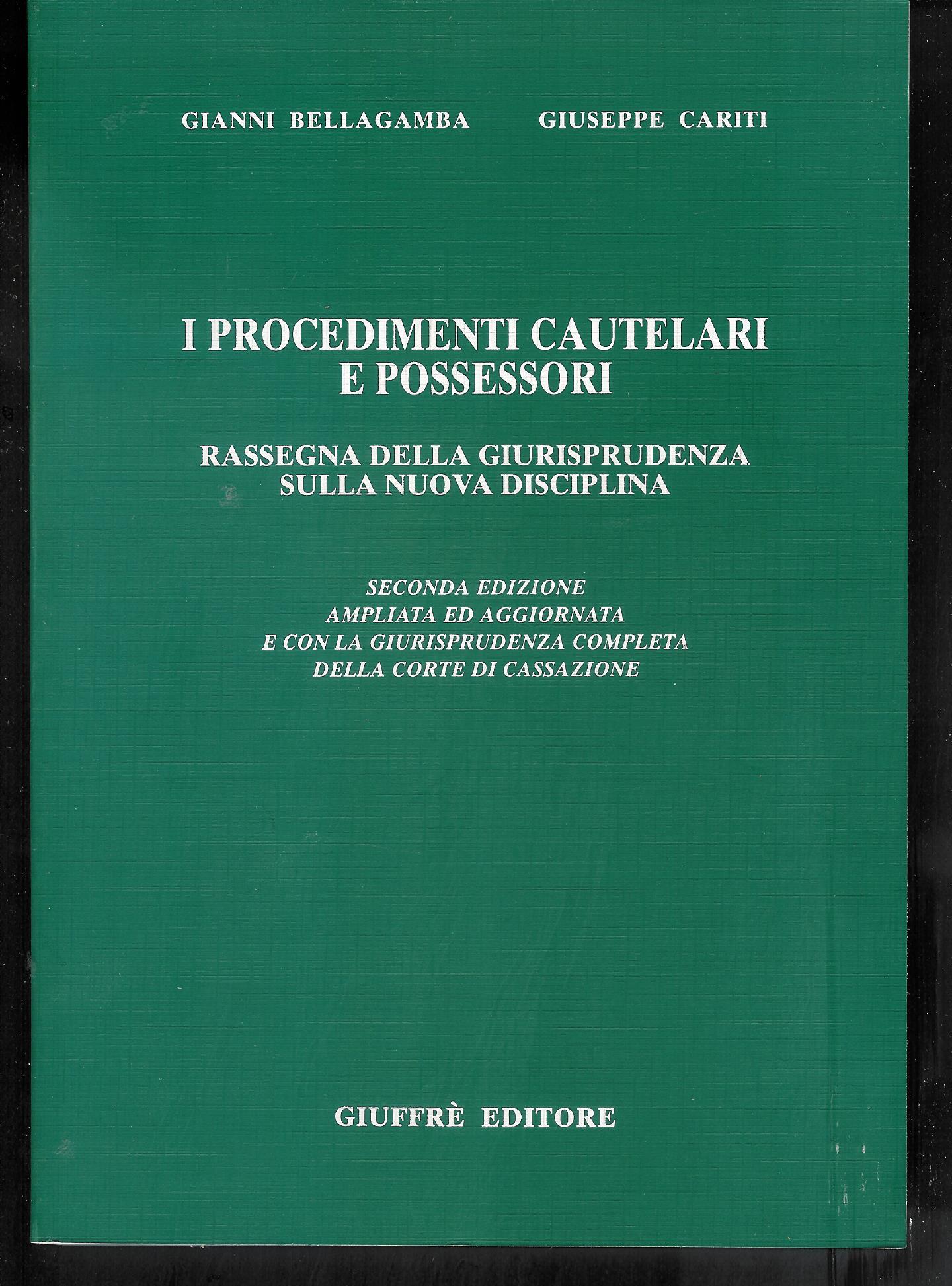 I procedimenti cautelari e possessori : rassegna della giurisprudenza sulla …