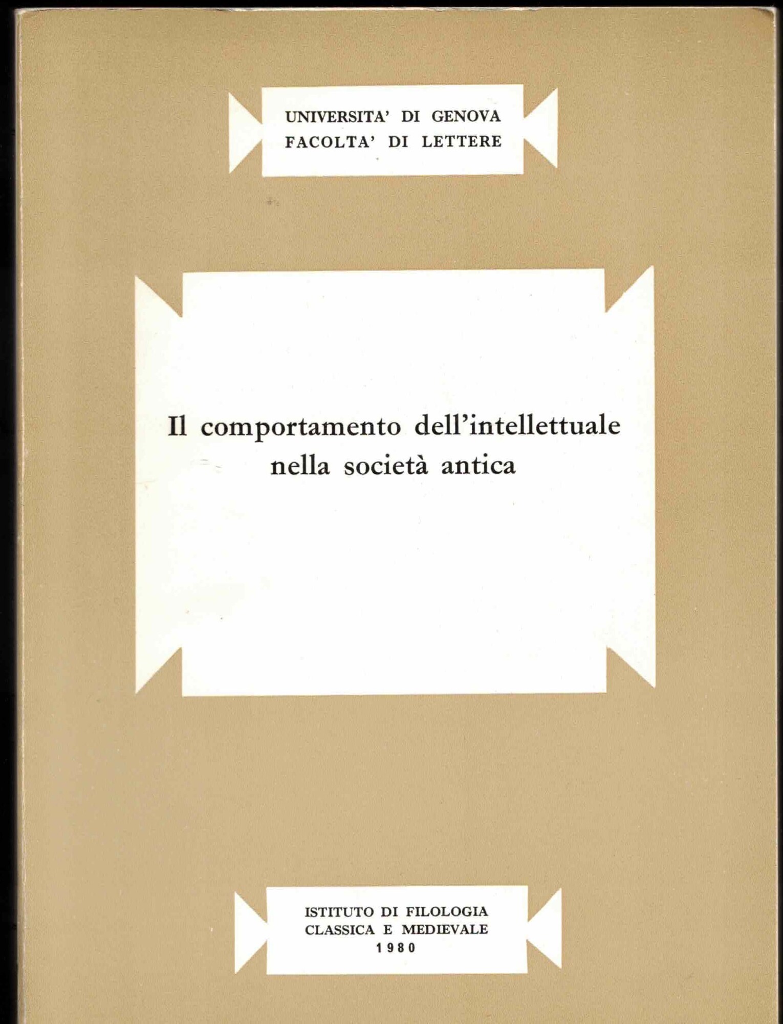 Il comportamento dell'intellettuale nella società antica