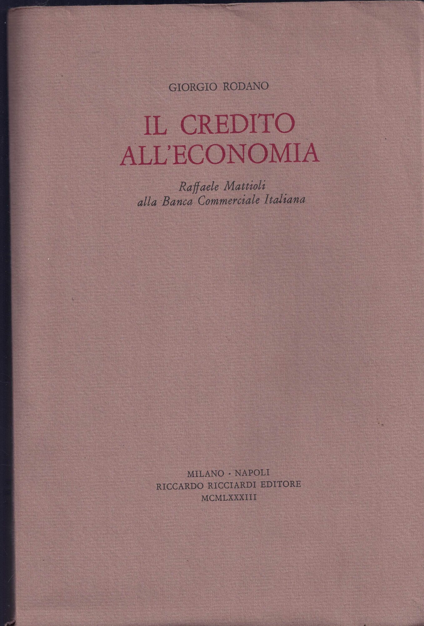Il credito all'economia