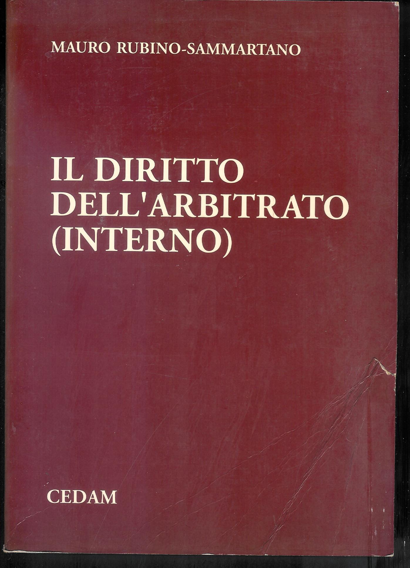 Il diritto dell'arbitrato interno
