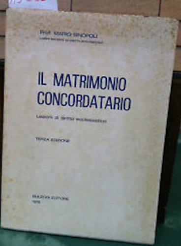Il matrimonio concordatario : lezioni di diritto ecclesiastico