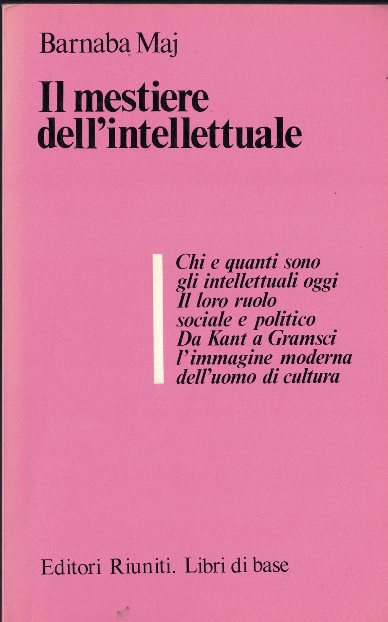 Il mestiere dell'intellettuale