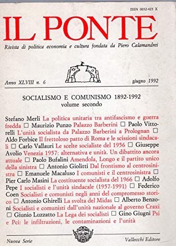 Il Ponte rivista di politica economia e cultura Anno XLVIII …