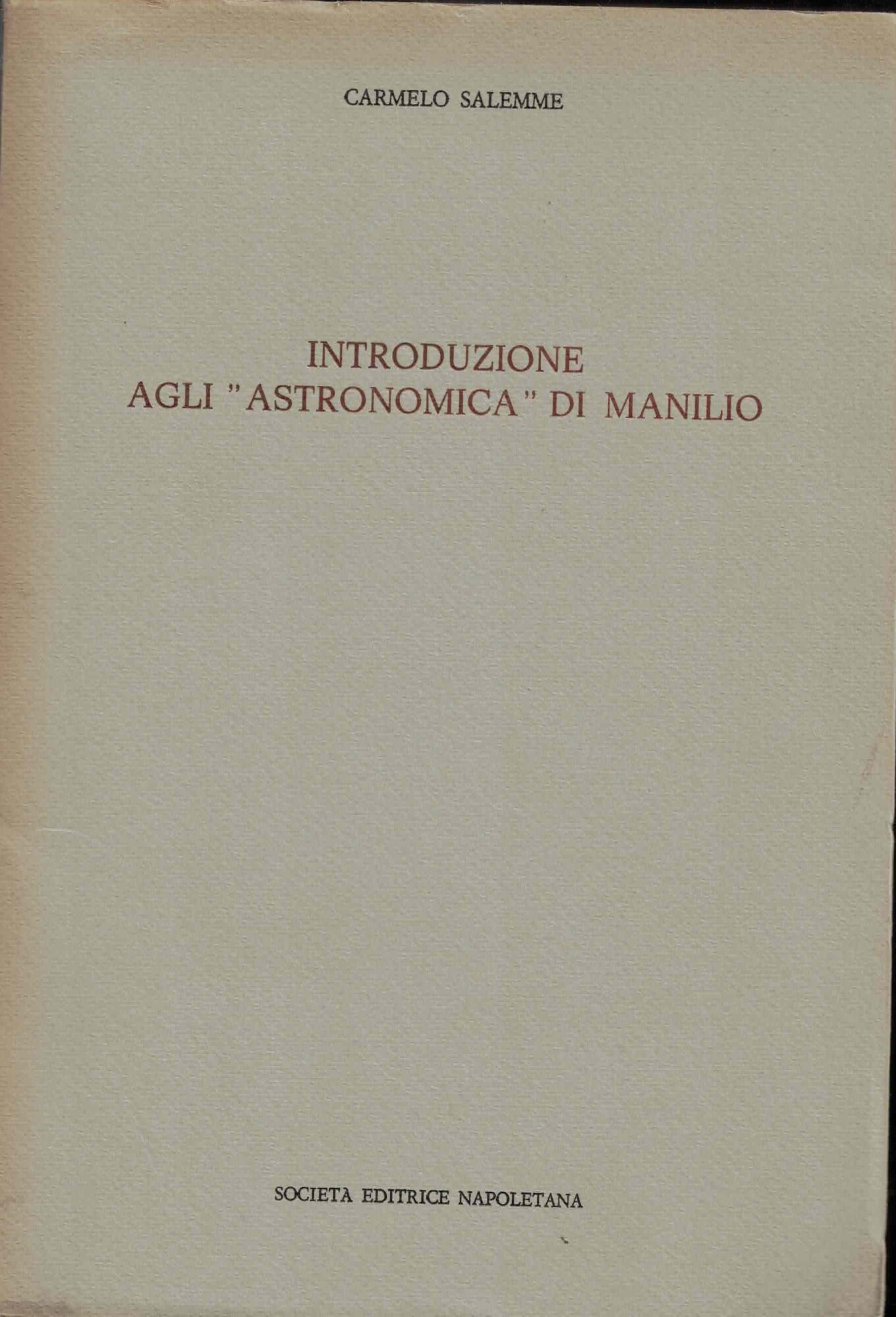 Introduzione agli "astronomica" di Manilio