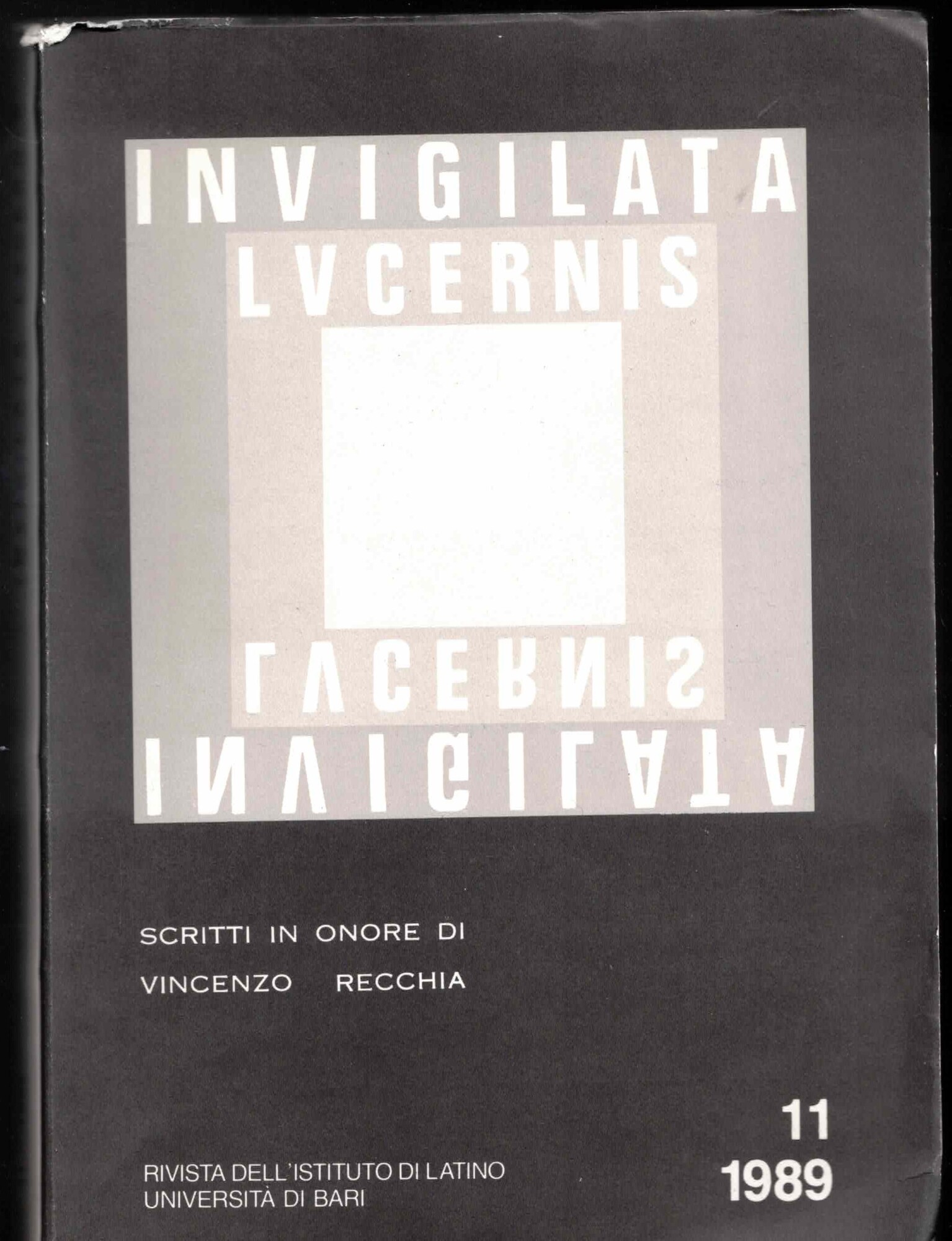 Invigilata Lucernis" n. 11, 1989